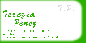 terezia pencz business card